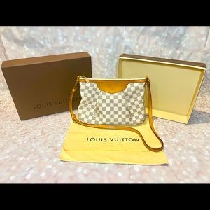 SOLD💝Louis Vuitton Damier Azur Siracusa PM Crossbody💝With Box & Dust Bag💝